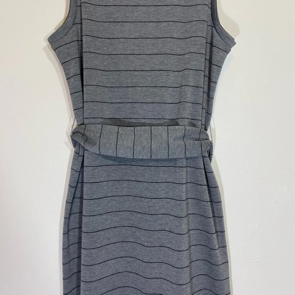 Nwt Dress Banana Republic Maxi Tank Dress Striped Midi Sleeveless Stretch Gray - Picture 12 of 14